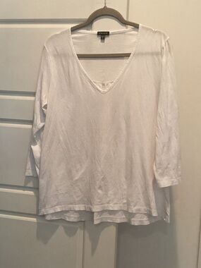 Lilla P White V-Neck Tee